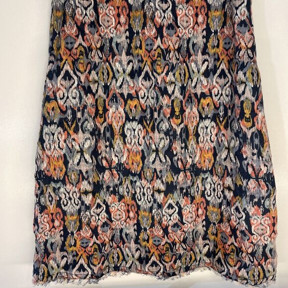 GARNET HILL Linen Fringe-Hem A-Line Shift Dress in Batik 46551 Womens Size 0 - Picture 4 of 16